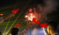Pháo hoa rực rỡ tại khai mạc Lễ hội Làng Sen năm 2025