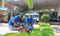 Bồn nước rửa tay được tái chế từ lốp xe cũ