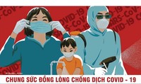 Tranh cổ động phòng, chống dịch COVID-19