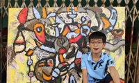 Họa sĩ nhí người Tày đoạt giải thưởng Dế Mèn: Mình thích thì mình vẽ lên thôi 