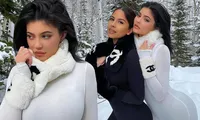Kylie Jenner mặc bó sát &apos;nghẹt thở&apos;, hóa thỏ bông gợi cảm giữa trời tuyết giá