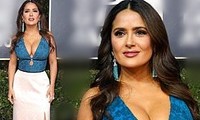 Mỹ nhân &apos;ngực khủng&apos; Salma Hayek nổi bật trên thảm đỏ Quả Cầu Vàng