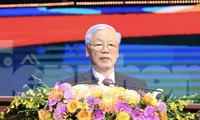 Tổng Bí thư, Chủ tịch nước Nguyễn Phú Trọng phát biểu tại lễ kỷ niệm. - Ảnh: Trọng Tài