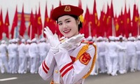 Cô gái Bắc Giang nhan sắc gây sốt trong khối diễu binh 30/4