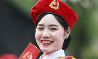 Cận nhan sắc nữ chiến sĩ trong Lễ diễu binh, diễu hành 30/4