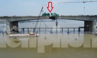 Cận cảnh cầu Vĩnh Tuy 2 chuẩn bị hợp long vượt sông Hồng 