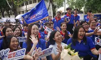 Nhạc sĩ Sỹ Luân và Hoa hậu Lê Nguyễn Bảo Ngọc ‘cháy’ hết mình tại Lễ ra quân chương trình &apos;Tiếp sức mùa thi&apos; năm 2024 