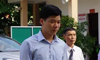 Bị cáo Hoàng Công Lương tại phiên tòa sáng nay