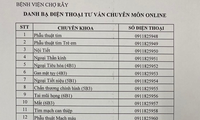 30 số điện thoại bác sĩ Bệnh viện Chợ Rẫy tư vấn sức khỏe miễn phí
