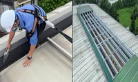 Cận cảnh ‘vá’ mái nhà ga tàu Cát Linh - Hà Đông