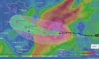 Dự báo đường đi và vùng ảnh hưởng của bão số 13.
