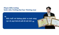 Phạm Hữu Lương - Tấm gương &apos;Sinh viên 5 tốt&apos; trên hành trình chinh phục Giải thưởng Khoa học và Công nghệ 