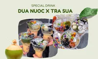 Hạ nhiệt cấp tốc mùa Hè: Giải khát &quot;2 tầng&quot; với trên dừa nước, dưới trà sữa trân châu