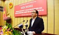 Bí thư Thành ủy Hoàng Trung Hải phát biểu tại hội nghị. Ảnh: KTĐT