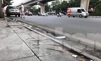 Hà Nội: Vỉa hè lát đá &apos;trăm tỷ&apos; đường Nguyễn Trãi hư hỏng, vỡ vụn