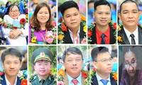 Chân dung 10 cá nhân đạt giải thưởng Tình nguyện Quốc gia 2020. Ảnh: Xuân Tùng