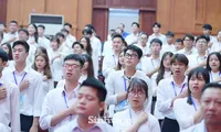 Sinh viên Bắc Ninh đồng diễn chào mừng Đại hội Hội Sinh viên Việt Nam lần thứ XI