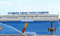 Sân vận động Thiên Trường trước trận tranh Siêu Cúp bóng đá Quốc gia