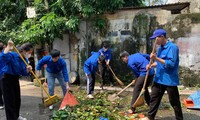 Sinh viên sư phạm tích cực tham gia hỗ trợ hậu quả cơn bão YAGI
