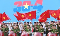 Màn thể hiện ấn tượng của học viên Học viện Cảnh sát nhân dân tại tổng duyệt Lễ Kỷ niệm 30/4