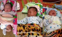 3 đứa trẻ bị bỏ rơi ở chùa Phước Sơn ẢNH: Minh Nhật