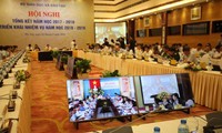 Toàn cảnh hội nghị tổng kết năm học 2017-2018 và triển khai nhiệm vụ năm học 2018 - 2019. Ảnh: Như Ý