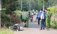 Công an tỉnh Bà Rịa - Vũng Tàu khám nghiệm hiện trường. Ảnh: Quang Hưng