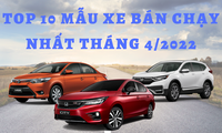 Top 10 ô tô bán chạy nhất tháng 4 tại Việt Nam