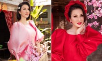 MC Thanh Mai diện áo dài Tết rực rỡ, trẻ đẹp &apos;không tì vết&apos; ở tuổi 46