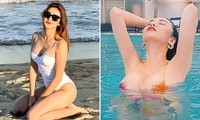 Huyền My, Diễm Hương khoe dáng &apos;bỏng mắt&apos; với áo tắm ngày đầu năm mới 2021 