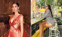 Đỗ Thị Hà mặc mốt giấu quần khoe chân dài sexy, Hoàng Thuỳ diện váy tua rua cắt xẻ táo bạo