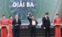 Thủ tướng Phạm Minh Chính phát biểu tại lễ trao giải. (Ảnh: Tuấn Việt)
