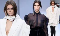Con gái siêu mẫu của Cindy Crawford và Bella Hadid ngực trần catwalk