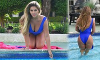 Mẫu nội y Bianca Gascoigne tròn đầy &apos;bốc lửa&apos; với áo tắm