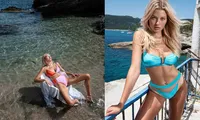 &apos;Mát mắt&apos; ngắm nàng mẫu phô dáng với áo tắm giữa biển xanh