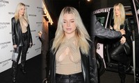 Em gái huyền thoại mẫu Kate Moss khoe ngực đầy với áo cắt xẻ &apos;hiểm hóc&apos;