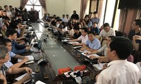 Quang cảnh buổi họp báo tại Hà Giang chiều 17/7. Ảnh: T.D.