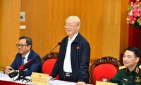 Tổng Bí thư Nguyễn Phú Trọng phát biểu tại buổi tiếp xúc cử tri