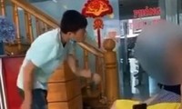 Anh L. đến nha khoa Khánh Kiều yêu cầu nêu lý do vì sao đánh vợ. Ảnh: Cắt từ Clip