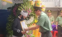 Truy thăng cấp hàm thiếu tá công an hy sinh khi làm nhiệm vụ ở Cà Mau