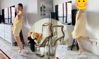 Cư dân mạng cười ngất vì đôi giày &apos;cà kheo&apos; Hoàng Thùy tặng sinh nhật Hòa Minzy