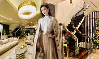 Ngây ngất ngắm biệt thự sang trọng tràn ngập không khí Giáng sinh của Lã Thanh Huyền 