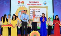 Em Đặng Cát Tiên được Tỉnh Đoàn Khánh Hòa tuyên dương “Dũng sĩ nghìn việc tốt”Ảnh: NVCC