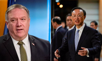 Ngoại trưởng Mỹ Mike Pompeo (trái) và ông Dương Khiết Trì Ảnh: Reuters 