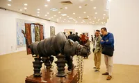 Một góc Triển lãm Mỹ thuật Việt Nam 2020.