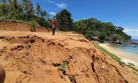 Đất rừng ven biển tại xã Gành Dầu bị san ủi.Ảnh: Hồng Lĩnh 