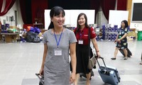 Nụ cười của cán bộ sao in đề thi sau khi được “thả” ra ngoài Ảnh: Như Ý