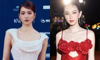 Hoa hậu rạng ngời trên thảm đỏ Liên hoan phim quốc tế TPHCM