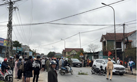Xe máy đối đầu trên Quốc lộ 9, hai người thương vong