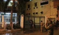 Nam sinh viên được phát hiện tử vong ở khu vực sân ký túc xá trường Đại học Công nghiệp TP.HCM. Ảnh HT.
